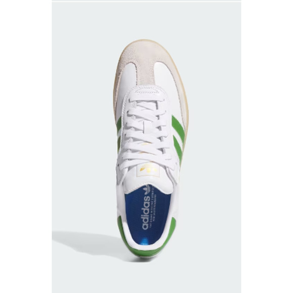 NEW ADIDAS Samba ADV Men's 11.5, White/Green, JP8522 - Picture 3 of 5